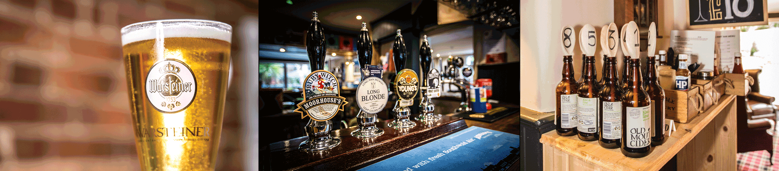 Well Stocked Bar at The White Hart Cranleigh